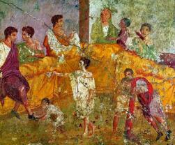 romeins diner met slaven